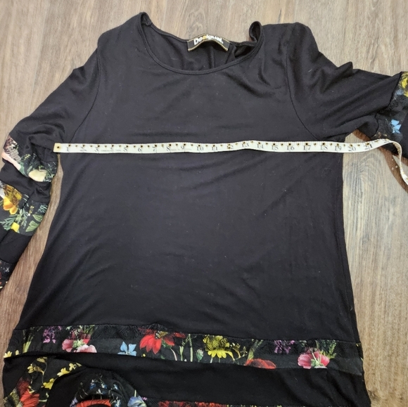 Desigual Womens Dress Paloma Floral/Lace Bell Sleeves Fairycore Fairygoth - Picture 9 of 11